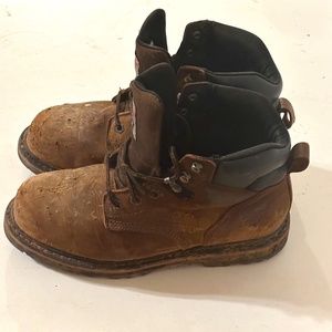 Survivors Mens Steel Toe Brown Black Work Boots